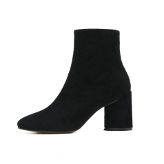 New Fashion Black Suede Ankle Womens Boot Shoes