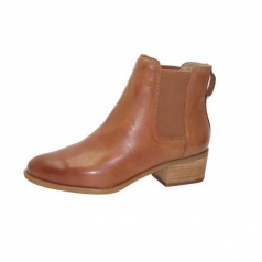 BuDa Shoes Genuine Leather Middle Heel Anke Boots 